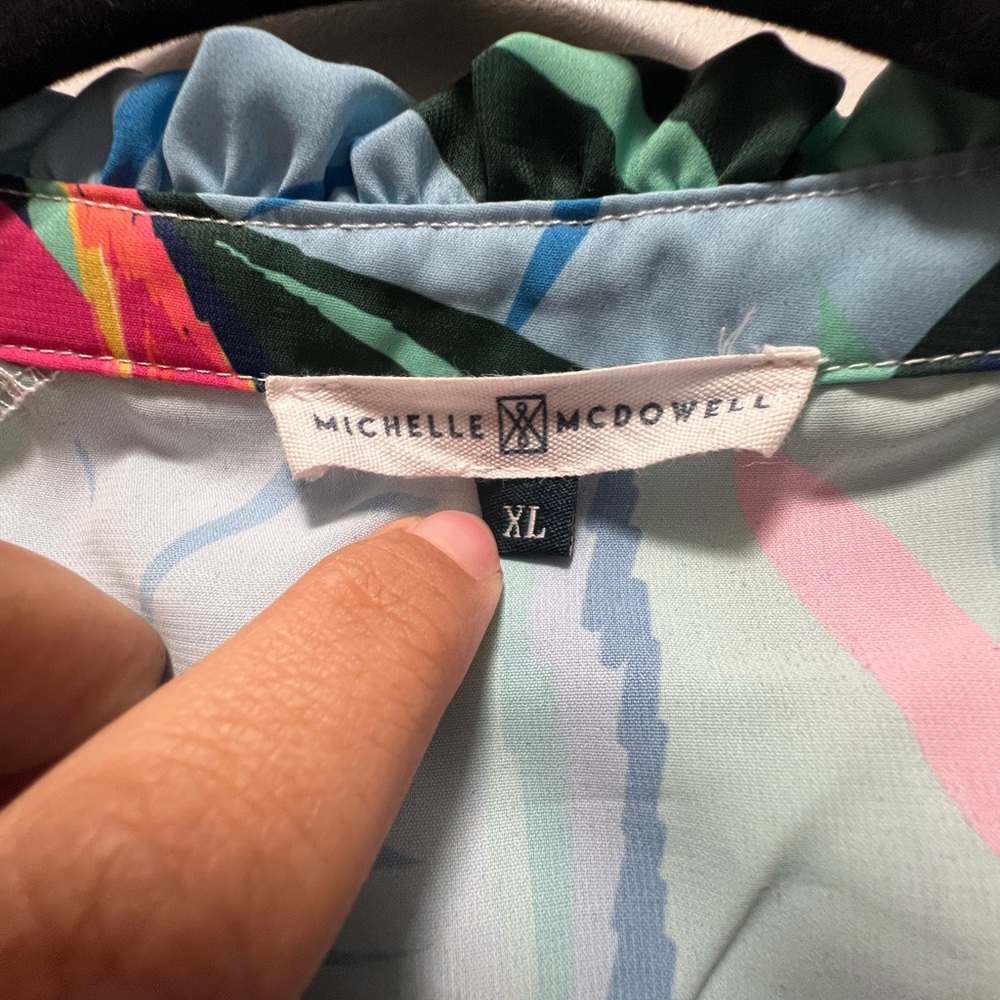 Michelle McDowell Colorful Tropical Print Blouse - Picture 2 of 2